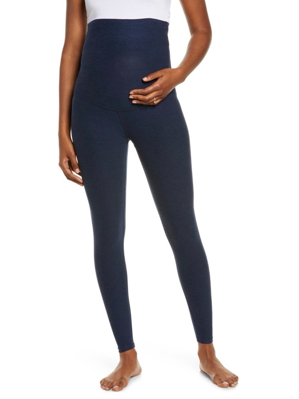 Beyond Yoga Spacedye Love the Bump Midi Maternity Legging in Nocturnal Navy - Picture 2 of 16